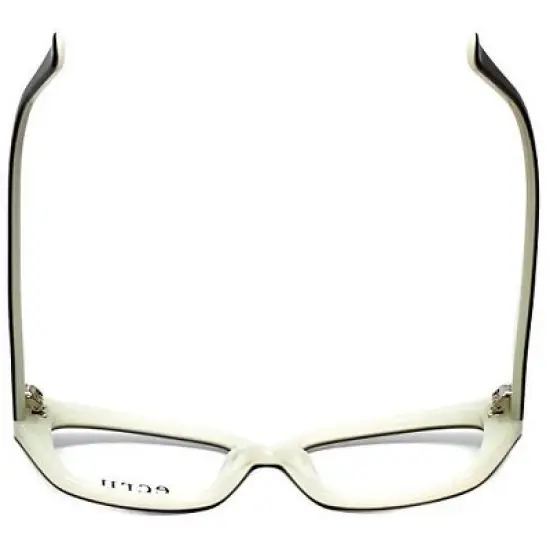 Ecru Authentic Designer Reading Glasses Bowie-002-50mm Brown Layered Ivory White image {5}