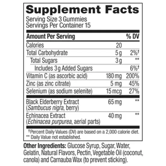 OLLY Active Immunity + Elderberry Gummy Supplement - 0.48lb/45ct image {3}