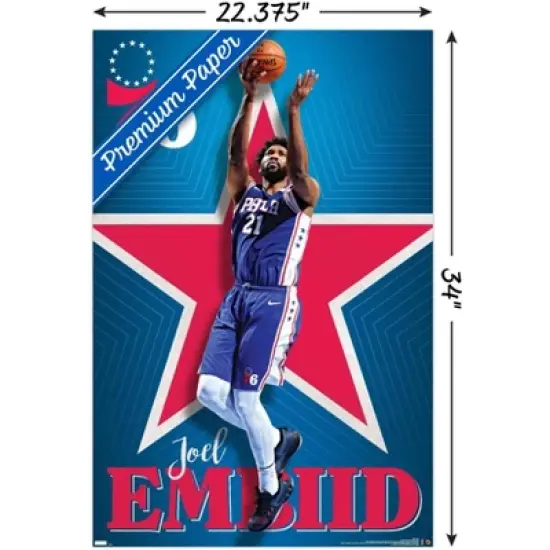 Trends International NBA Philadelphia 76ers - Joel Embiid 20 Unframed Wall Poster Prints image {2}