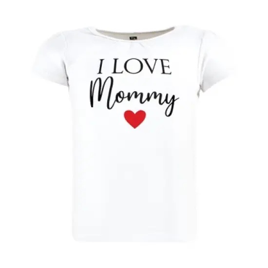 Hudson Baby Infant Girl Short Sleeve T-Shirts, Girl Mommy Red Black image {2}