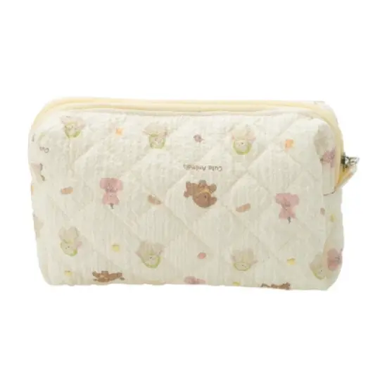 Unique Bargains Puppy Makeup Bag Beige 1 Pc image {5}