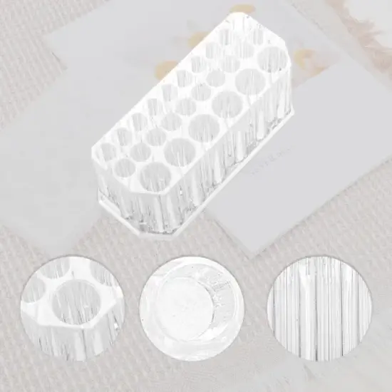 Unique Bargains Nail Art Tool Organizer Storage Clear 1 Pc image {2}