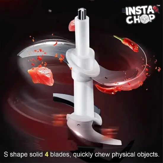 Milex Insta Chop Elite &ndash; 300W Turbo Food Processor with 4-Layer Stainless Steel Blades image {6}