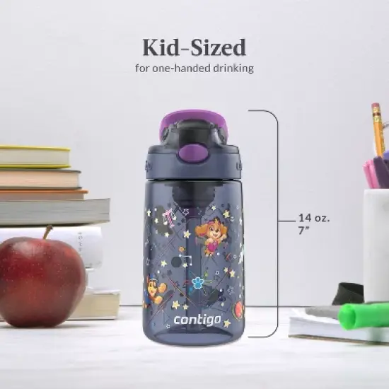 Contigo 14oz Plastic Paw Patrol Kids' Space Zodiac Aubrey Cleanable Autospout Water Bottle image {4}