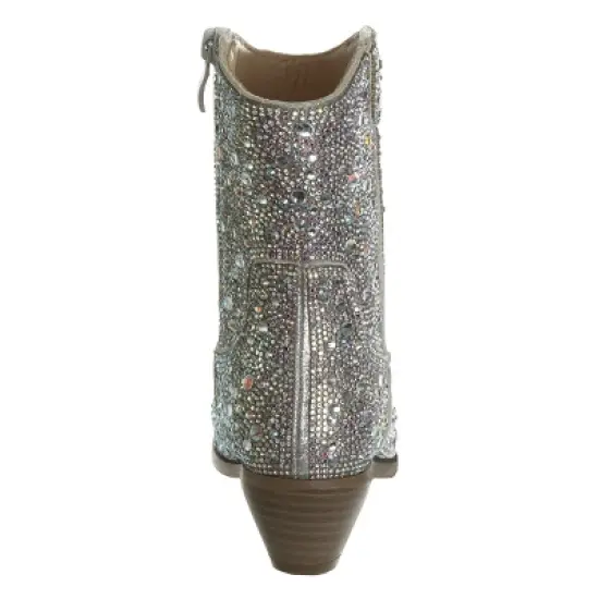 Badgley Mischka Girls Dressy Western Cowboy Boots with Rhinestones/Jeweled ( Little Kids/Big Kids) image {3}