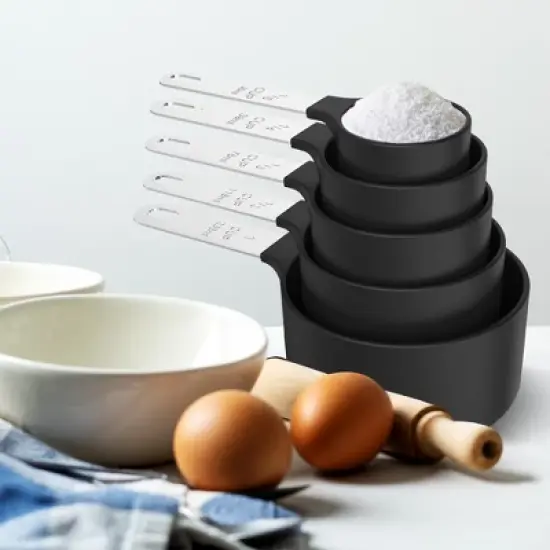 Cheer Collection 10-Piece Measuring Cups & Spoons Set &ndash; Stainless Steel Handles, Nesting Design, Dishwasher Safe, BPA-Free image {5}