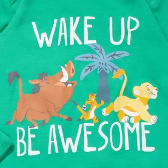 Disney Lion King Pumbaa Timon Simba Baby 3 Pack Sleeper Gown Newborn  image {6}