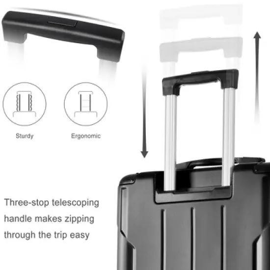 1/3 PCS Expandable ABS Hard Shell Luggage Set with Double Spinner Wheels and TSA Lock - ModernLuxe image {7}