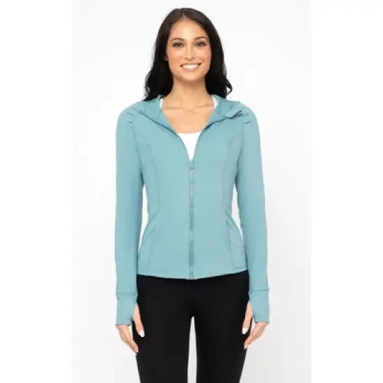 Yogalicious - Women's Slim Fit Hooded Track Jacket image {12}