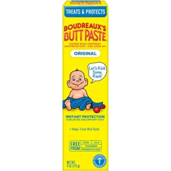 Boudreaux's Butt Paste Baby Diaper Rash Cream Original Strength - 4oz image {7}