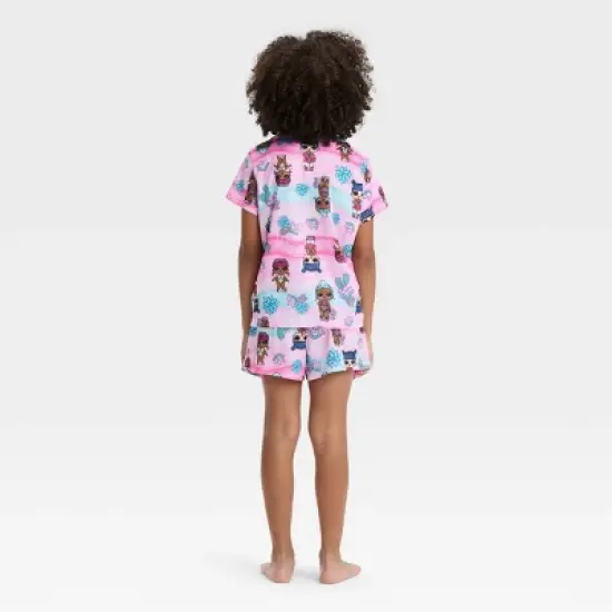 Girls' L.O.L. Surprise! 2pc Coat Pajama Set - Pink image {1}