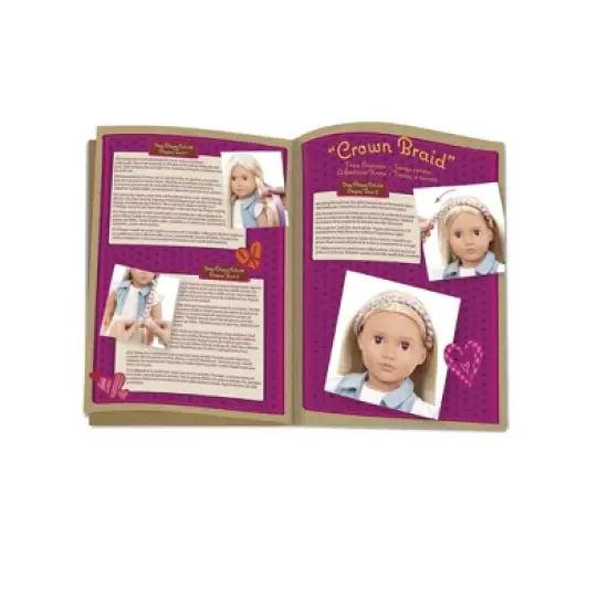 Our Generation Phoebe with Hair Clips & Styling Book 18" Hair Grow Doll image {7}