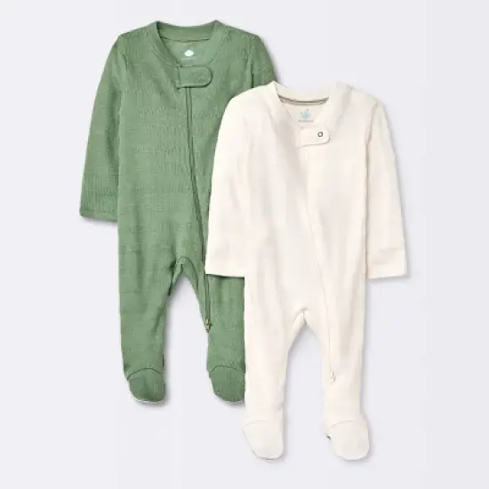 Baby 2pc Waffle Sleep N' Play - Cloud Island&trade; Green image {3}