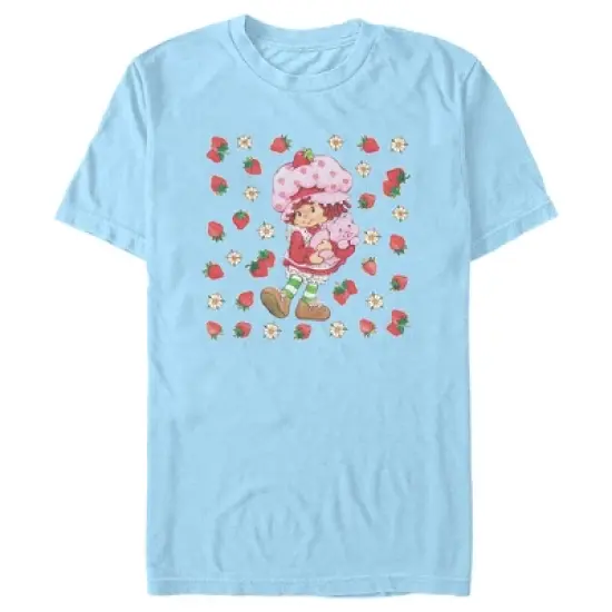 Men's Strawberry Shortcake Berry Flower Background T-Shirt image {3}