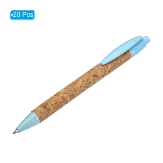 Unique Bargains Paper Plastic Medium Point Black Ink Ballpoint Pens 20 Pcs image {2}