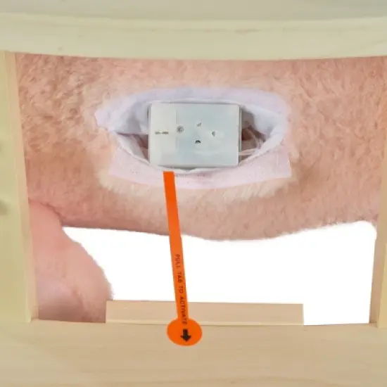 Qaba Rabbit Wooden Rocking Horse with Simulated Sound, Wooden Base, Seat Belt, Plush Stuffed Rocking Chair for Baby, Toddler, 18-36 Months, Pink image {5}