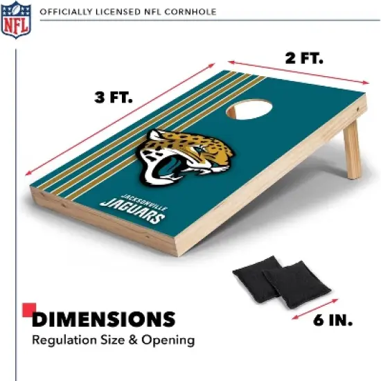 NFL Jacksonville Jaguars 2'x3' Wood Cornhole Set image {5}