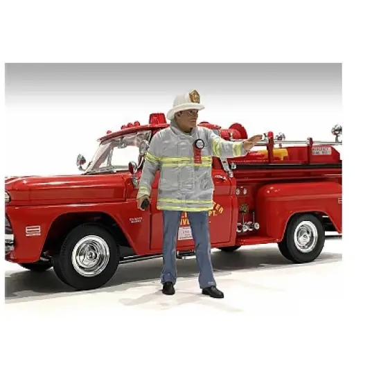 "Firefighters" Fire Captain Figure for 1/18 Scale Models by American Diorama image {2}