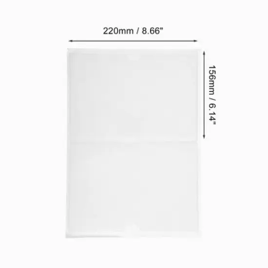 Horizontal Label Holder 8.66"x6.14" Clear 10 Pcs image {1}