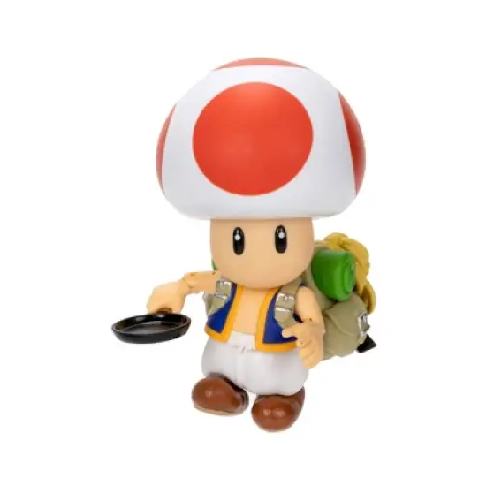 Nintendo The Super Mario Bros. Movie Toad Figure with Frying Pan Accessory image {2}