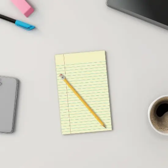 Staples Notepads 5" x 8" Narrow Ruled Canary 50 Sh./Pad 12 Pads/PK TR57293/18601 image {7}