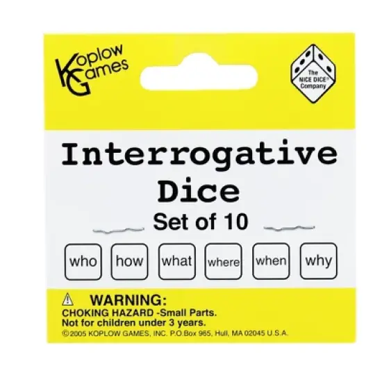 Koplow Games Interrogative Dice, 10 Per Set, 3 Sets image {2}