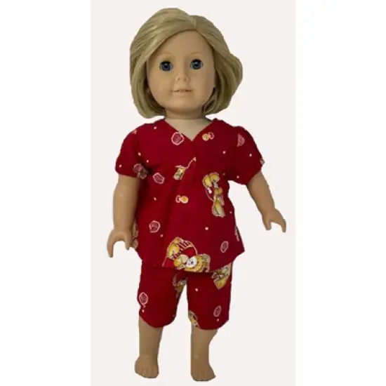 Doll Clothes Superstore Matching Girl And Doll Bear Print Pajamas image {2}