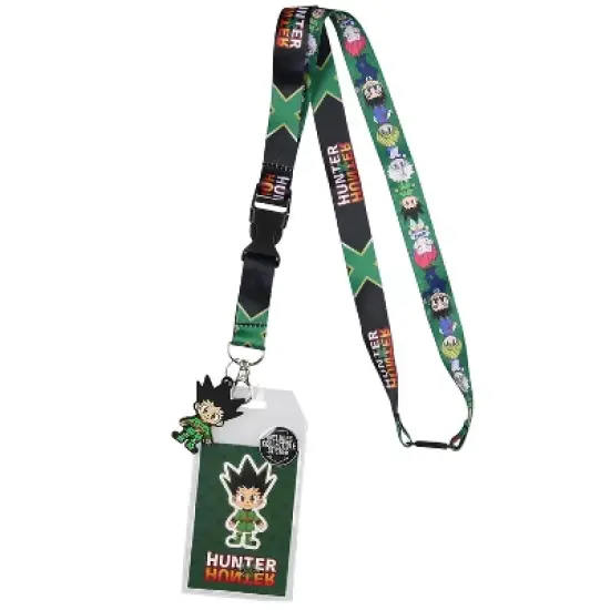 Hunter x Hunter Anime ID Badge Holder Lanyard w/ Gon Rubber Pendant And Sticker image {4}