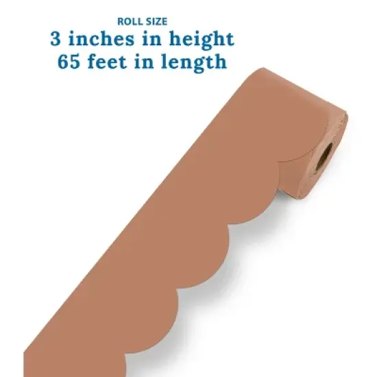 Carson Dellosa Education 65' Cinnamon Spice Rolled Scalloped Bulletin Board Borders (1 roll) image {2}