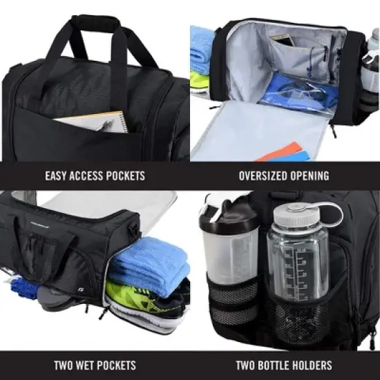 Ultimate Gym Bag The Durable Crowdsource Designed Duffel Bag with 10 Optimal Compartments image {4}