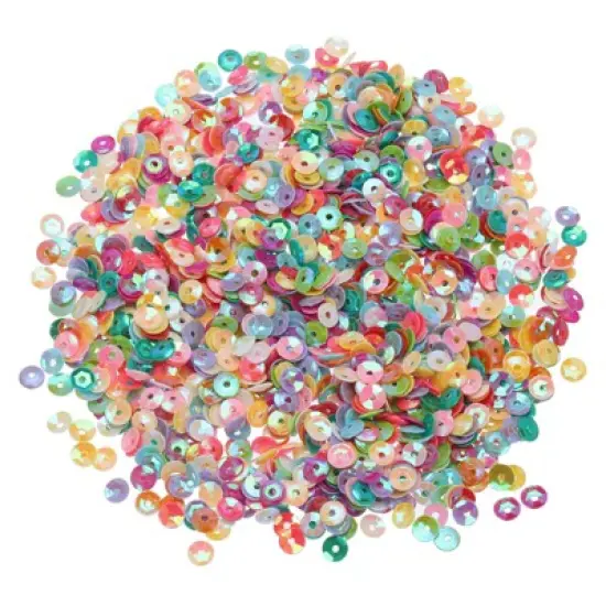 Unique Bargains Loose Shine Smooth DIY Crafts Cup Iridescent Sequins 3000 Pcs Multicolored image {5}