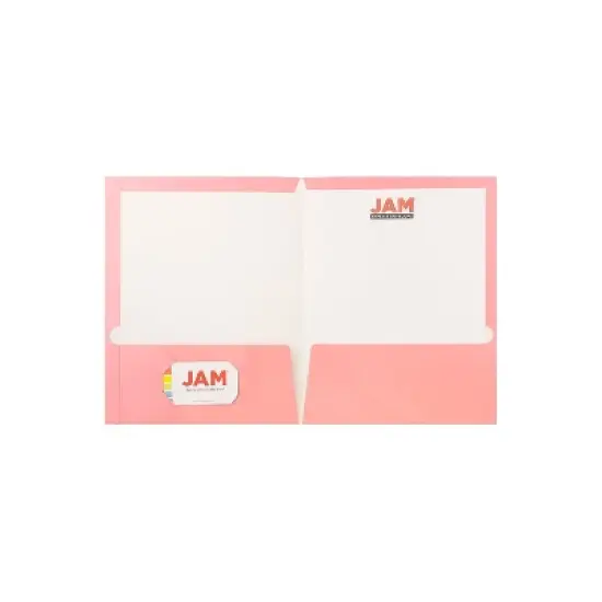 JAM Paper Glossy 2-Pocket Presentation Folders Assorted Colors 385GFASSRT image {3}