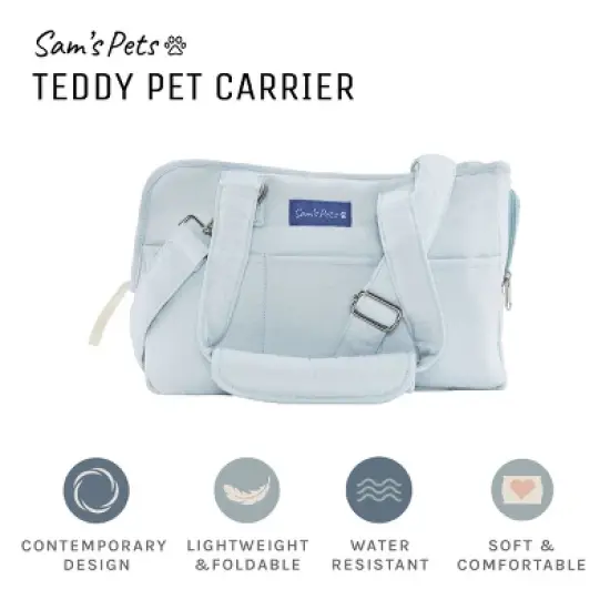 Teddy 14.5'' Dog & Cat Carrier Bag in Light Blue image {7}