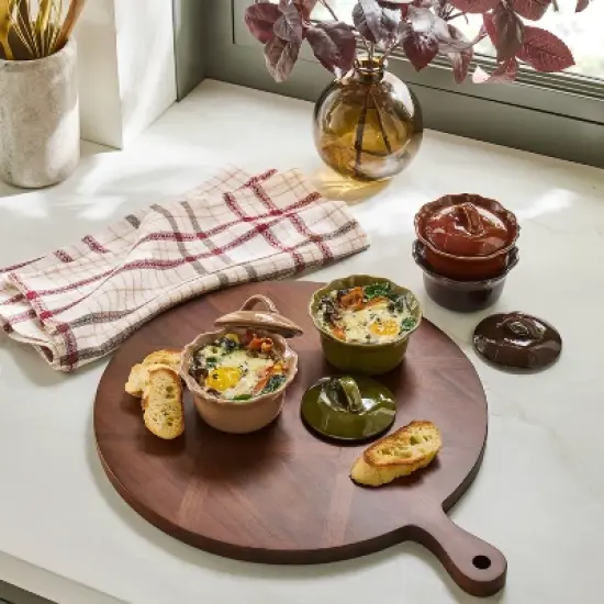 Fall Plaid Flour Sack Towel Burgundy/Brown - Hearth & Hand&trade; with Magnolia image {1}