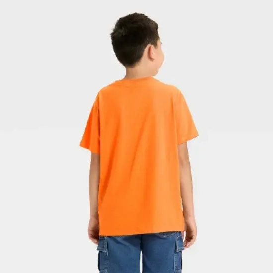 Boys' Nintendo Super Mario Boo Halloween Short Sleeve Graphic T-Shirt - Orange image {2}