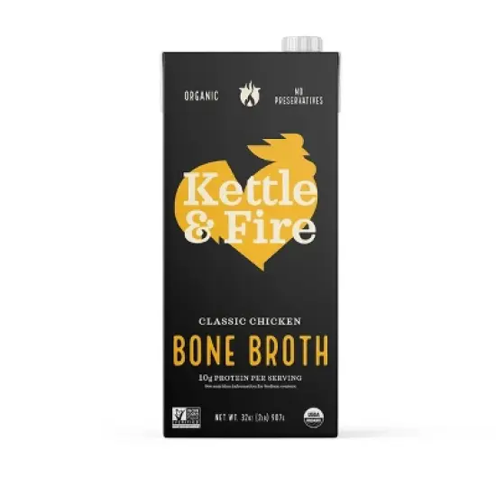 Kettle & Fire Gluten Free Chicken Bone Broth - 32oz image {5}