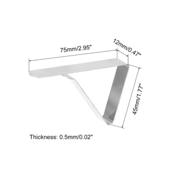 Unique Bargains 430 Stainless Steel Outdoor Restaurant Picnic Tablecloth Clips 24 Pcs image {1}