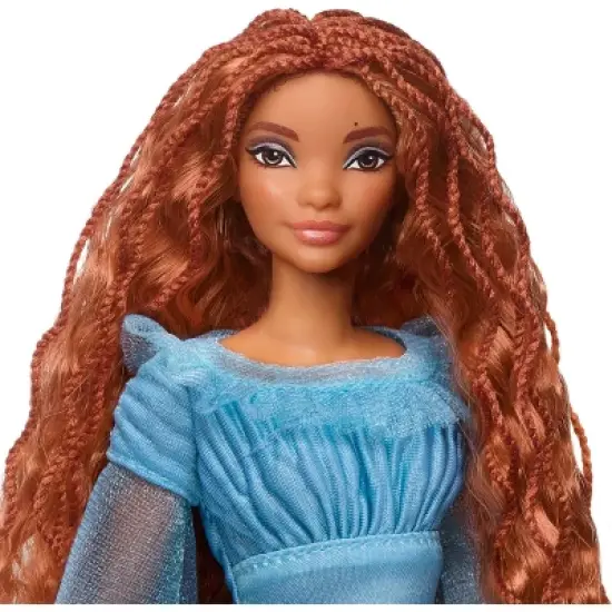 Disney The Little Mermaid Ariel Doll on Land in Signature Blue Dress image {2}