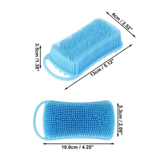 Unique Bargains Double Side Body Bath Brush for Shower 5.12"x2.52"x1.38" 1 Pc image {3}