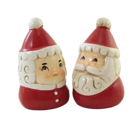 Tabletop 3.5 Inch Mr./Mrs. Claus Salt And Pepper , Christmas Johanna Parker (2PC) image {2}