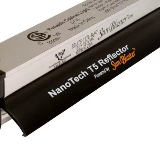 SunBlaster SL0900303 39W 6400K 3' 120V Hydroponic Grow Light Lamp Ballast Fixture w/ NanoTech T5HO Reflector for Indoor Home Gardens & Plants, 2 Pack image {4}