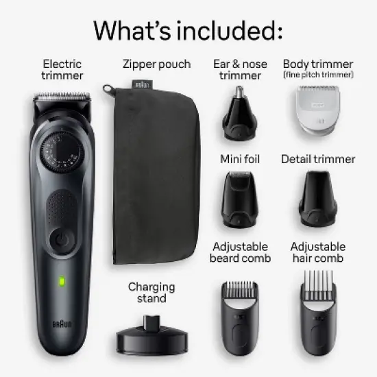 Braun All-in-One Series 5 AiO5490 Rechargeable 9-in-1 Body, Beard & Hair Trimmer image {1}