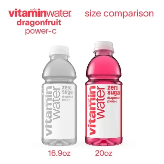 vitaminwater zero power-c dragonfruit - 20 fl oz Bottle image {5}