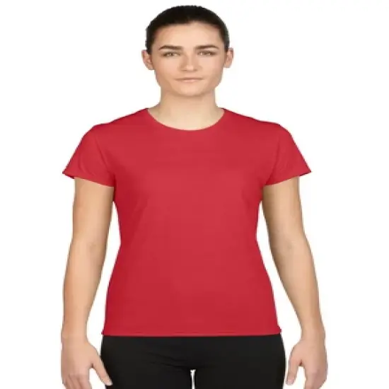 Gildan Missy Fit Womens X-Small Adult Performance Short Sleeve T-Shirt, Red image {1}