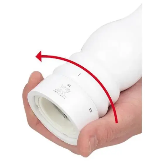 Peugeot | Paris u'Select Salt Mill, Wood, White Lacquer, 18 cm - 7 in image {1}