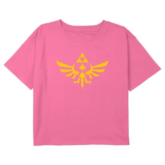 Girl's Nintendo The Legend of Zelda Skyward Sword Logo Crop T-Shirt image {2}