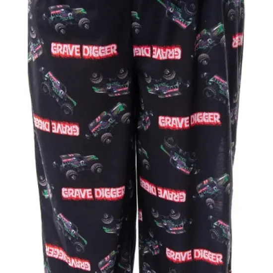 Monster Jam Boys' Grave Digger Monster Truck Shirt And Pants Pajama Set image {2}