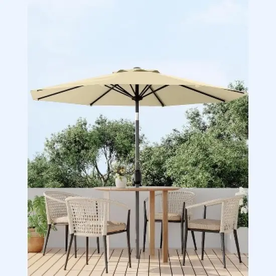 7.5FT Patio Umbrella with Tilt & Crank, 6-Rib UV Protective Canopy, Waterproof Outdoor Shade for Pool, Garden and Deck image {7}
