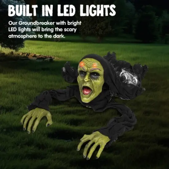 Joyfy Halloween Decoration Groundbreaker Zombie with Sound and Flashing Eyes for Halloween Outdoor Indoor Yard Garden Prop Decor image {6}