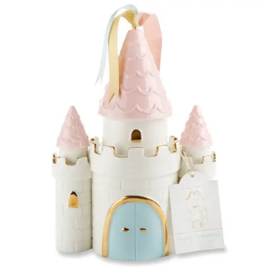 Baby Aspen 'Simply Enchanted' Princess Castle Ceramic Piggy Bank for Girls, Nursery Decor | BA21021NA image {8}